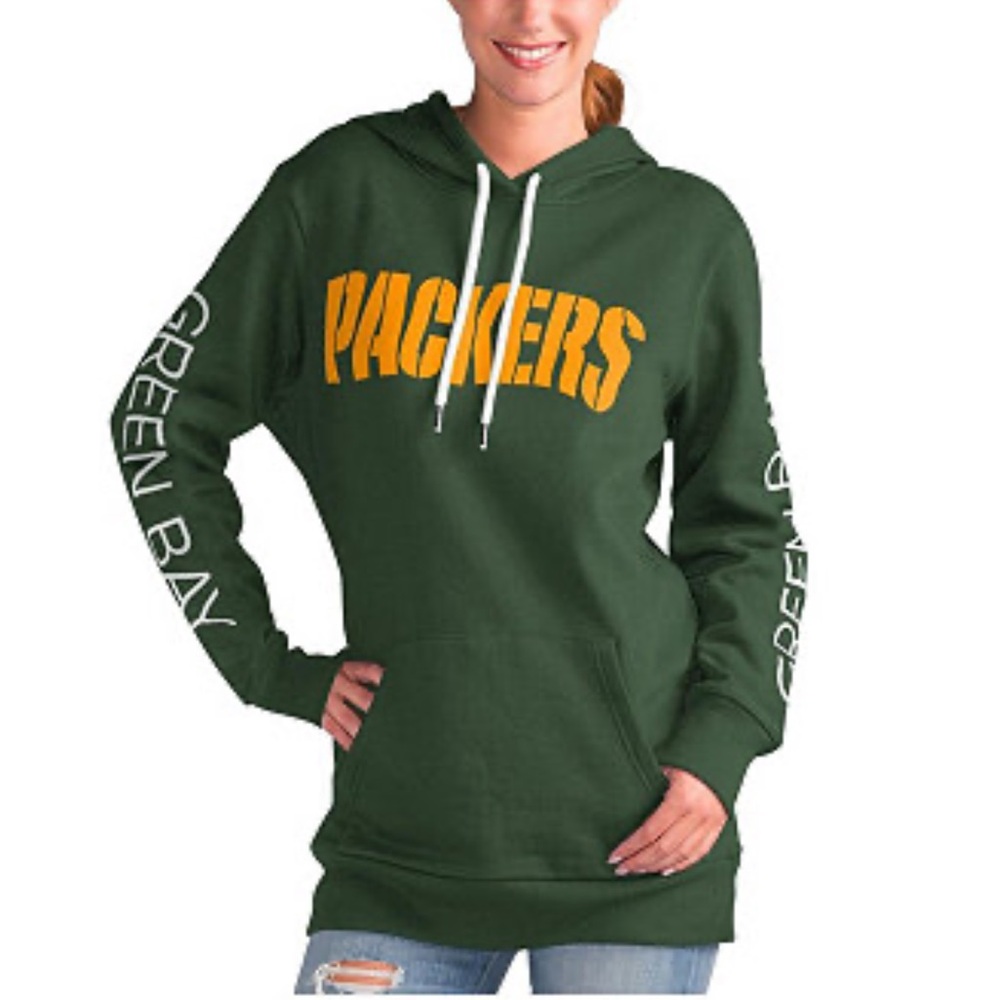 NWT Green Bay Packers Extra Innings Pullover Hoodie G-III 4Her by Carl Banks